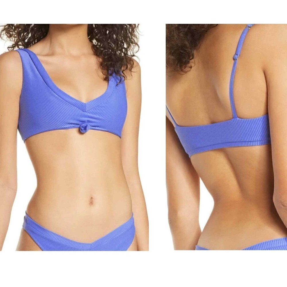 Frankie’s Austin Periwinkle Blue Ribbed Bikini Top
